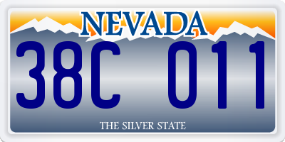 NV license plate 38C011