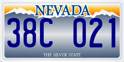 NV license plate 38C021