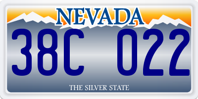 NV license plate 38C022