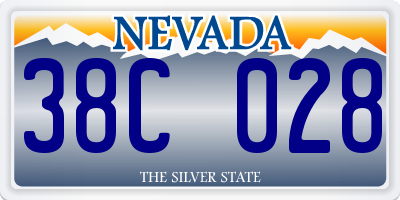 NV license plate 38C028