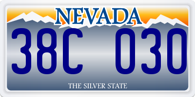 NV license plate 38C030
