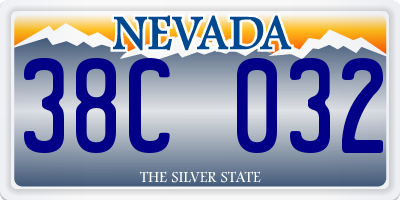 NV license plate 38C032