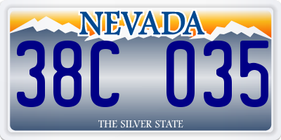 NV license plate 38C035