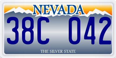 NV license plate 38C042