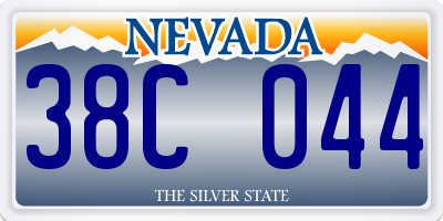 NV license plate 38C044