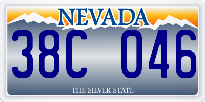 NV license plate 38C046