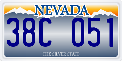 NV license plate 38C051