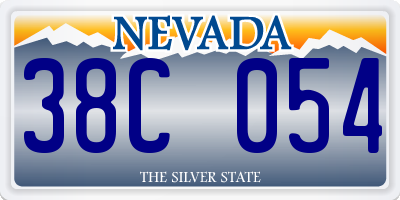 NV license plate 38C054