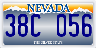 NV license plate 38C056