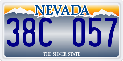 NV license plate 38C057