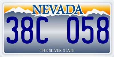 NV license plate 38C058