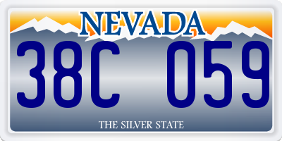 NV license plate 38C059