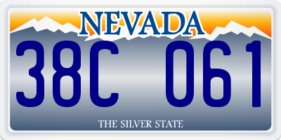 NV license plate 38C061