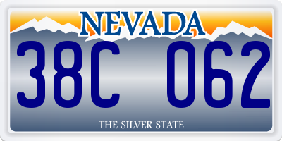 NV license plate 38C062