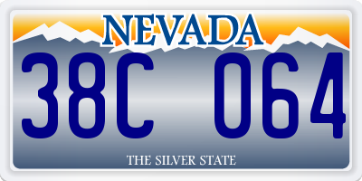 NV license plate 38C064