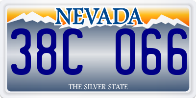 NV license plate 38C066