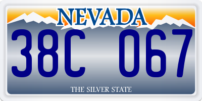 NV license plate 38C067