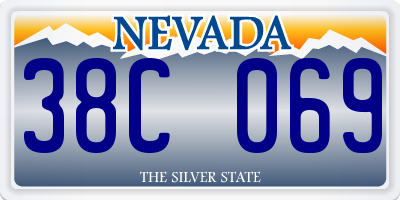 NV license plate 38C069