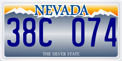 NV license plate 38C074