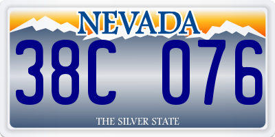 NV license plate 38C076