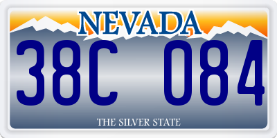 NV license plate 38C084