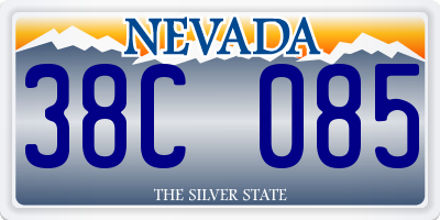 NV license plate 38C085