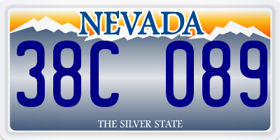 NV license plate 38C089