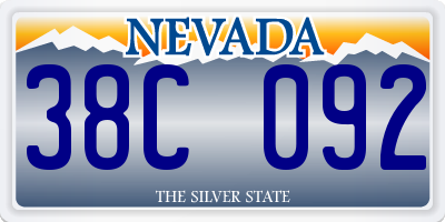 NV license plate 38C092