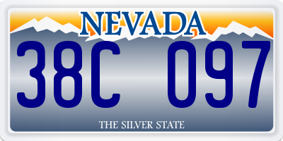 NV license plate 38C097