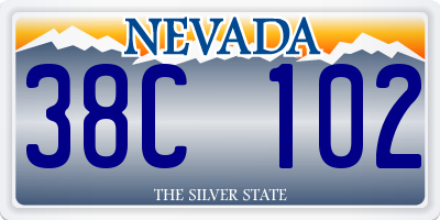 NV license plate 38C102