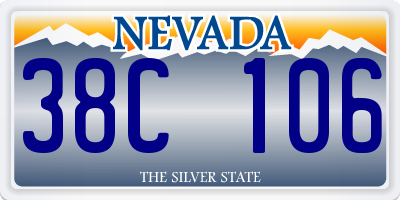 NV license plate 38C106