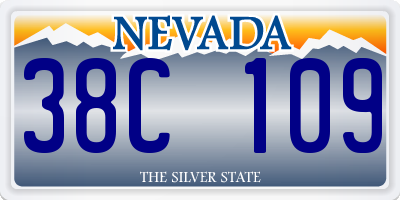 NV license plate 38C109