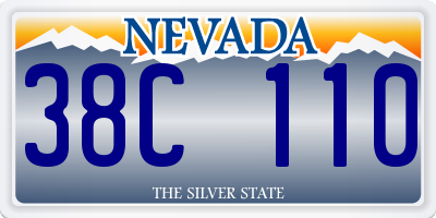 NV license plate 38C110