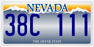 NV license plate 38C111