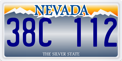 NV license plate 38C112