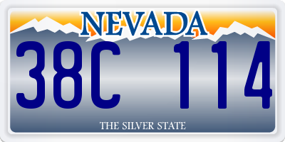 NV license plate 38C114