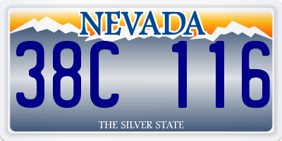 NV license plate 38C116