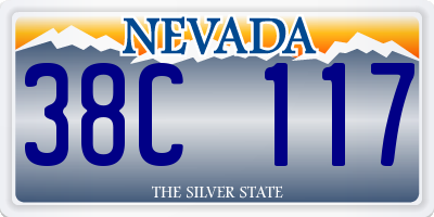 NV license plate 38C117