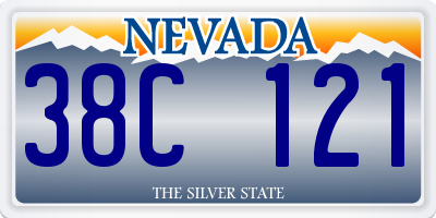 NV license plate 38C121