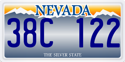 NV license plate 38C122