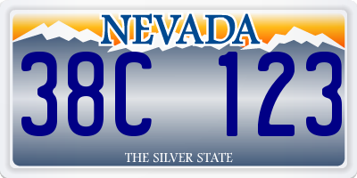 NV license plate 38C123