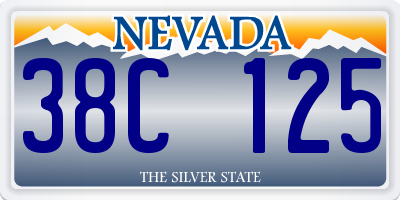 NV license plate 38C125
