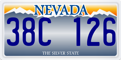 NV license plate 38C126