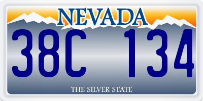 NV license plate 38C134