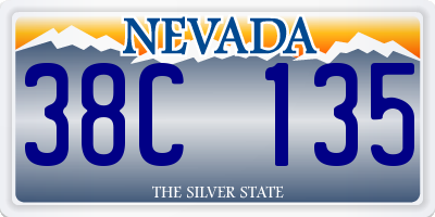 NV license plate 38C135