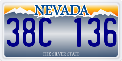 NV license plate 38C136
