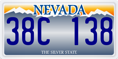 NV license plate 38C138