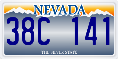 NV license plate 38C141