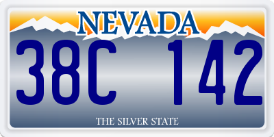 NV license plate 38C142