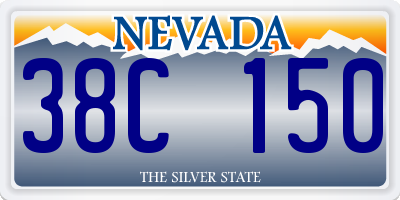 NV license plate 38C150